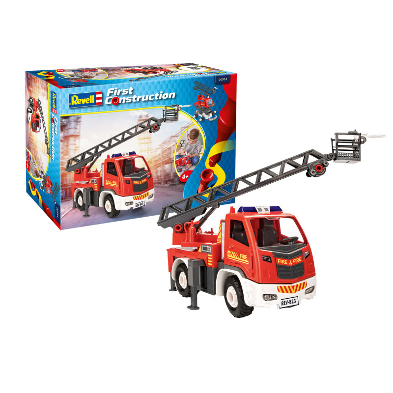 00914-800x800 KIT Ladder Fire Truck 1:20 - Image 1