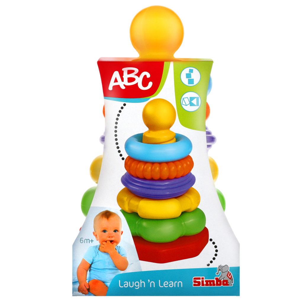 ABC-sareni-valoviti-piramida-25cm--Simba-Toys-3 ABC Piramīda 6m+ - Image 1